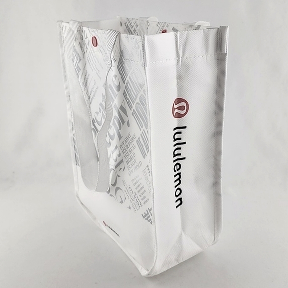 Lululemon Carryall Tote Inspirational Quotes White  Grey - Picture 2 of 9